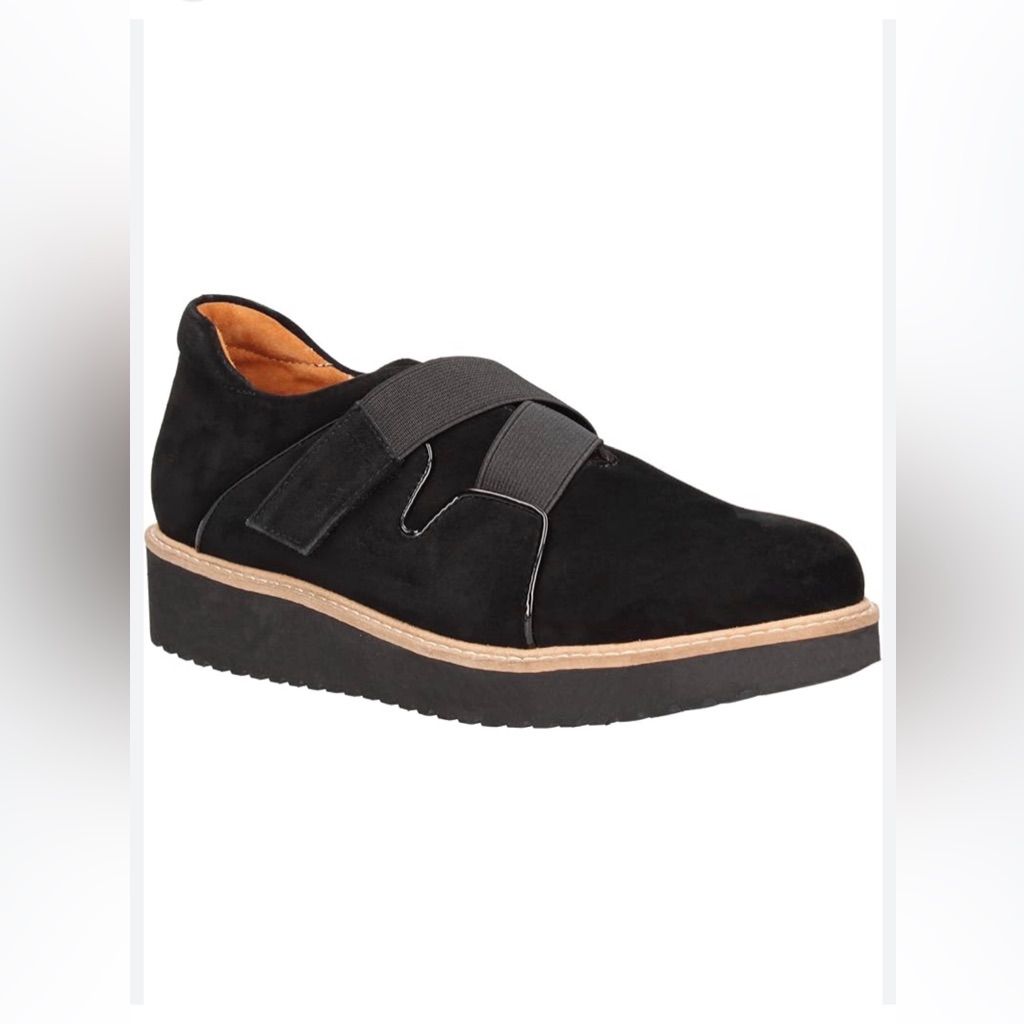 L'amour Des Pieds Black Suede Yocco Shoe 8